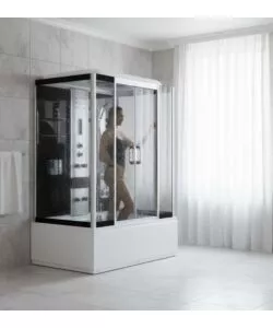 DOCCIA IDROMASSAGGIO DECOR BAGNO "DEMETRA" CON SEDILE 150X85X210 CM