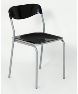 SEDIA "CRISTINA" IN PLASTICA NERA, 45X43X75 CM
