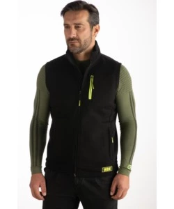GILET DA LAVORO IN PILE WRK "WRK503" COLORE NERO SENZA CAPPUCCIO, TG XL