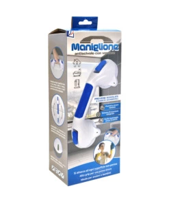 MANIGLIONE ANTISCIVOLO CON VENTOSE, 29 CM