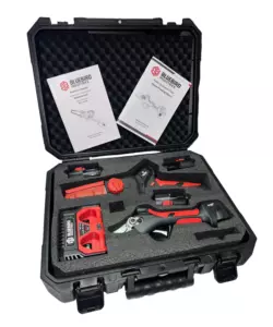 KIT FORBICE "PS 23-25FASTER" E POTATORE "CS 22-04" BLUE BIRD CON 3 BATTERIE 12,6V 2,5AH