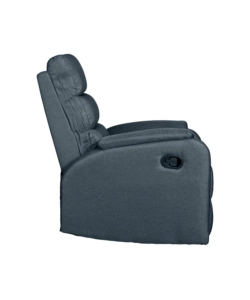 POLTRONA BELLAHOME "CHIARA" CON RECLINER IN TESSUTO COLORE ANTRACITE, 71X95X98 CM