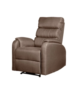 POLTRONA BELLAHOME "CHIARA" CON RECLINER IN TESSUTO COLORE TORTORA, 71X95X98 CM