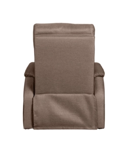 POLTRONA BELLAHOME "CHIARA" CON RECLINER IN TESSUTO COLORE TORTORA, 71X95X98 CM