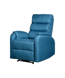 POLTRONA BELLAHOME "CHIARA" CON RECLINER IN TESSUTO COLORE OTTANIO, 71X95X98 CM