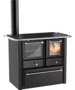 CUCINA A LEGNA "GAIA" NERO 6,3 kW