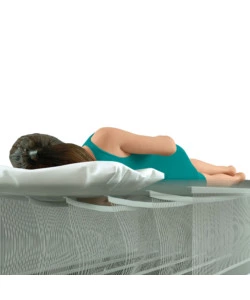 MATERASSO SINGOLO AUTOGONFIANTE INTEX "AIRBED DURA-BEAM PILLOW REST MID-RISE" COLORE CREMA  E POMPA INCORPORATA, 99X191X30 CM - COD. 64116ND