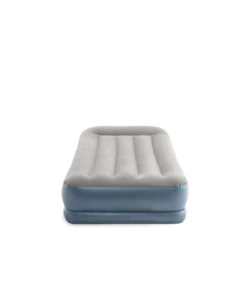 MATERASSO SINGOLO AUTOGONFIANTE INTEX "AIRBED DURA-BEAM PILLOW REST MID-RISE" COLORE CREMA  E POMPA INCORPORATA, 99X191X30 CM - COD. 64116ND