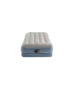 MATERASSO SINGOLO AUTOGONFIANTE INTEX "AIRBED DURA-BEAM PILLOW REST MID-RISE" COLORE CREMA  E POMPA INCORPORATA, 99X191X30 CM - COD. 64116ND