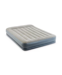 MATERASSO MATRIMONIALE AUTOGONFIANTE INTEX "AIRBED DURA-BEAM PILLOW REST MID-RISE" COLORE CREMA E POMPA INTEGRATA 152X203X30 CM - COD. 64118ND