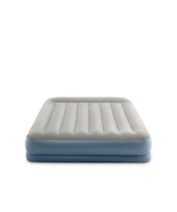 MATERASSO MATRIMONIALE AUTOGONFIANTE INTEX "AIRBED DURA-BEAM PILLOW REST MID-RISE" COLORE CREMA E POMPA INTEGRATA 152X203X30 CM - COD. 64118ND
