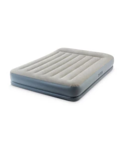 MATERASSO MATRIMONIALE AUTOGONFIANTE INTEX "AIRBED DURA-BEAM PILLOW REST MID-RISE" COLORE CREMA E POMPA INTEGRATA 152X203X30 CM - COD. 64118ND