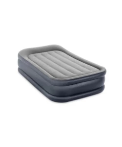 MATERASSO SINGOLO AUTOGONFIANTE INTEX "AIRBED DURA-BEAM PILLOW REST RAISED" GRIGIO CHIARO 99X191X42 CM - COD. 64132ND