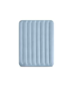 MATERASSO MATRIMONIALE GONFIABILE INTEX "AIRBED DURA-BEAM MID-RISE COMFORT" CON POMPA USB AZZURRO CHIARO 152X203X36 CM - COD. 64159