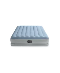 MATERASSO MATRIMONIALE GONFIABILE INTEX "AIRBED DURA-BEAM MID-RISE COMFORT" CON POMPA USB AZZURRO CHIARO 152X203X36 CM - COD. 64159