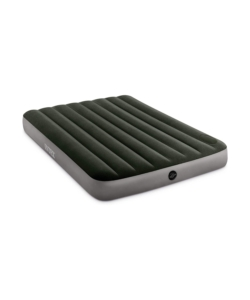 MATERASSO AD UNA PIAZZA E MEZZA GONFIABILE INTEX "AIRBED DURA-BEAM STANDARD DOWNY" COLORE VERDE SCURO CON POMPA A PEDALE, 137X191X25 CM - COD. 64762