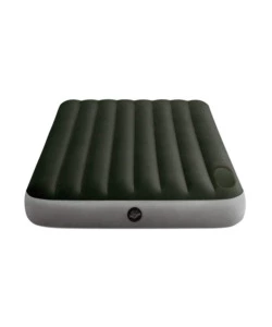 MATERASSO AD UNA PIAZZA E MEZZA GONFIABILE INTEX "AIRBED DURA-BEAM STANDARD DOWNY" COLORE VERDE SCURO CON POMPA A PEDALE, 137X191X25 CM - COD. 64762