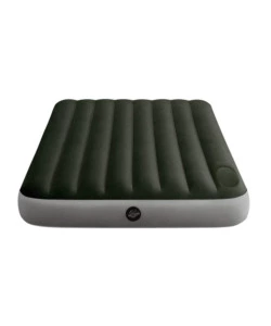 MATERASSO MATRIMONIALE GONFIABILE INTEX "AIRBED DURA-BEAM STANDARD DOWNY" COLORE VERDE SCURO CON POMPA A PEDALE, 152X203X25 CM - COD. 64763