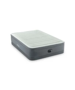 MATERASSO PIAZZA E MEZZA AUTOGONFIANTE INTEX "AIRBED DURA-BEAM PREMAIRE I" COLORE GRIGIO CHIARO CON POMPA INTEGRATA, 137X191X46 - COD. 64904ND