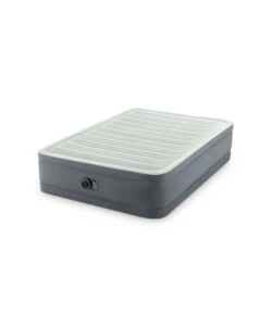 MATERASSO PIAZZA E MEZZA AUTOGONFIANTE INTEX "AIRBED DURA-BEAM PREMAIRE I" COLORE GRIGIO CHIARO CON POMPA INTEGRATA, 137X191X46 - COD. 64904ND