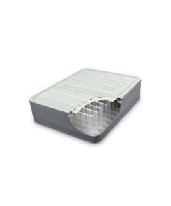MATERASSO PIAZZA E MEZZA AUTOGONFIANTE INTEX "AIRBED DURA-BEAM PREMAIRE I" COLORE GRIGIO CHIARO CON POMPA INTEGRATA, 137X191X46 - COD. 64904ND