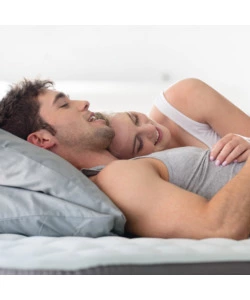 MATERASSO MATRIMONIALE AUTOGONFIANTE INTEX "AIRBED DURA-BEAM PREMAIRE I" COLORE GRIGIO CHIARO E POMPA INTEGRATA, 152X203X46 CM - COD. 64906ND