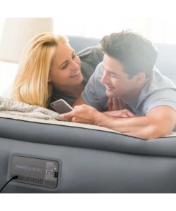 MATERASSO MATRIMONIALE AUTOGONFIANTE INTEX "AIRBED DURA-BEAM PREMAIRE II" COLORE BEIGE CON CONNESSIONE BLUETOOTH, 152X203X46 CM - COD. 64926ND