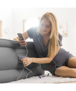 MATERASSO MATRIMONIALE AUTOGONFIANTE INTEX "AIRBED DURA-BEAM PREMAIRE II" COLORE BEIGE CON CONNESSIONE BLUETOOTH, 152X203X46 CM - COD. 64926ND