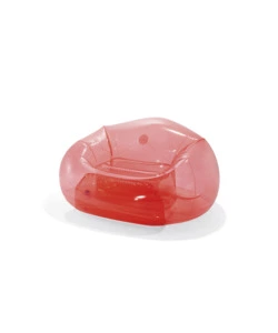 POLTRONA GONFIABILE INTEX "BEANLESS BAG" COLORE ROSA TRASPARENTE, 137X127X74 CM - COD. 66501NP
