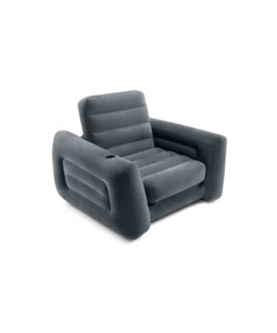 POLTRONA LETTO GONFIABILE INTEX COLORE GRIGIO, 117X224X66 CM - COD. 66551NP