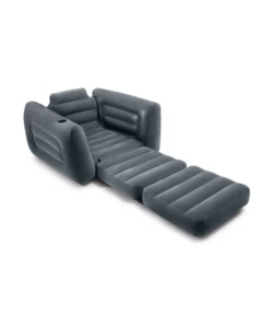 POLTRONA LETTO GONFIABILE INTEX COLORE GRIGIO, 117X224X66 CM - COD. 66551NP