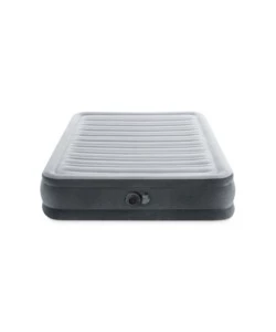 MATERASSO AD UNA PIAZZA E MEZZA AUTOGONFIANTE INTEX "AIRBED DURA-BEAM COMFORT-PLUSH MID-RISE" COLORE GRIGIO CHIARO, 137X191X33 CM - COD. 67768ND.