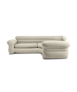 DIVANO GONFIABILE ANGOLARE INTEX COLORE BEIGE CON BRACCIOLI, 257X203X76 CM - COD. 68575NP