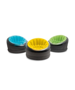 POLTRONA GONFIABILE INTEX "EMPIRE" COLORI ASSORTITI (BLU, GIALLO E VERDE), 112X109X69 CM - COD. 68582NP