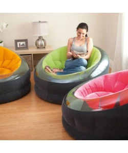 POLTRONA GONFIABILE INTEX "EMPIRE" COLORI ASSORTITI VIVACI (ARANCIONE. VERDE E ROSA) , 112X109X69 CM - COD. 68582NP-V