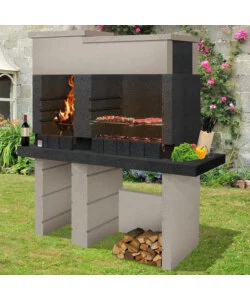 BARBECUE A LEGNA SAROM "SAN PEDRO" 160X515X175 CM