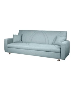 DIVANO LETTO CONTENITORE BELLAHOME "EVA" 3 POSTI COLORE GRIGIO MENTA, 220X84X85 CM