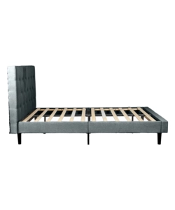 LETTO MATRIMONIALE BELLAHOME "PARIGI" GRIGIO SCURO 160X200X102 CM
