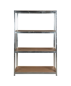 SCAFFALE IN METALLO EASY SYSTEM CON 4 RIPIANI IN MDF, 120X55X180 CM