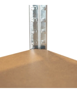 SCAFFALE IN METALLO EASY SYSTEM CON 4 RIPIANI IN MDF, 120X55X180 CM