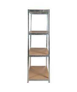 SCAFFALE IN METALLO EASY SYSTEM CON 4 RIPIANI IN MDF, 120X55X180 CM