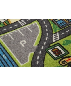 TAPPETO "PLAY TOWN" VERDE, 190X133 CM
