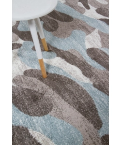 TAPPETO "CAMOUFLAGE" AZZURRO, 170X120 CM