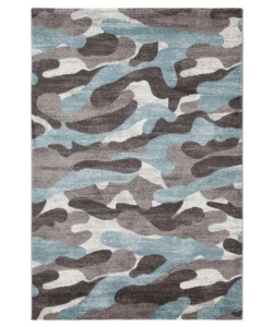 TAPPETO "CAMOUFLAGE" AZZURRO, 300X200 CM