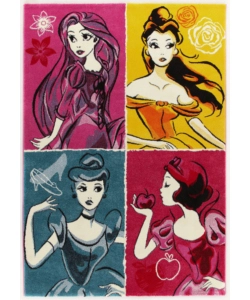 TAPPETO "DISNEY PRINCESS" MULTICOLOR, 133X190 CM