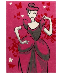 TAPPETO "CINDERELLA" ROSA, 190X133 CM