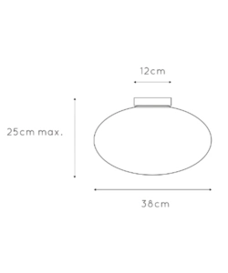 LAMPADA DA SOFFITTO ONLI "JANET" IN VETRO D38, E27