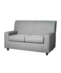 DIVANO "ESTER" 2 POSTI IN TESSUTO GRIGIO SCURO, 137X80X85 CM