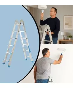SCALA MULTIPOSIZIONE IN ALLUMINIO EASY SYSTEM 4+4 GRADINI