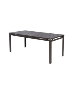 TAVOLO DA ESTERNO ALLUNGABILE "CALIFORNIA" IN FERRO E POLIETILENE ANTRACITE 180/240X90X75 CM
